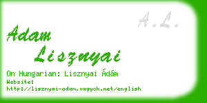 adam lisznyai business card